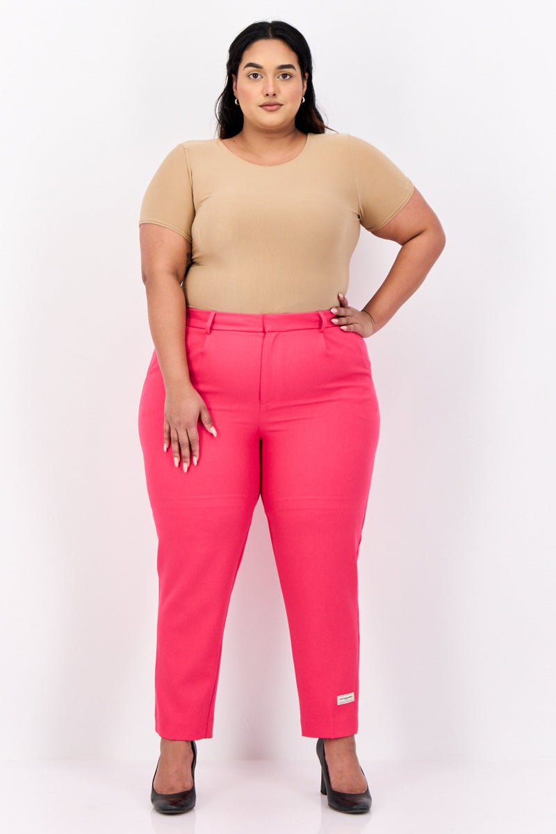 The Giving Movement Women Regular Fit Embroidered Tapered Pants, Pink - Image 4