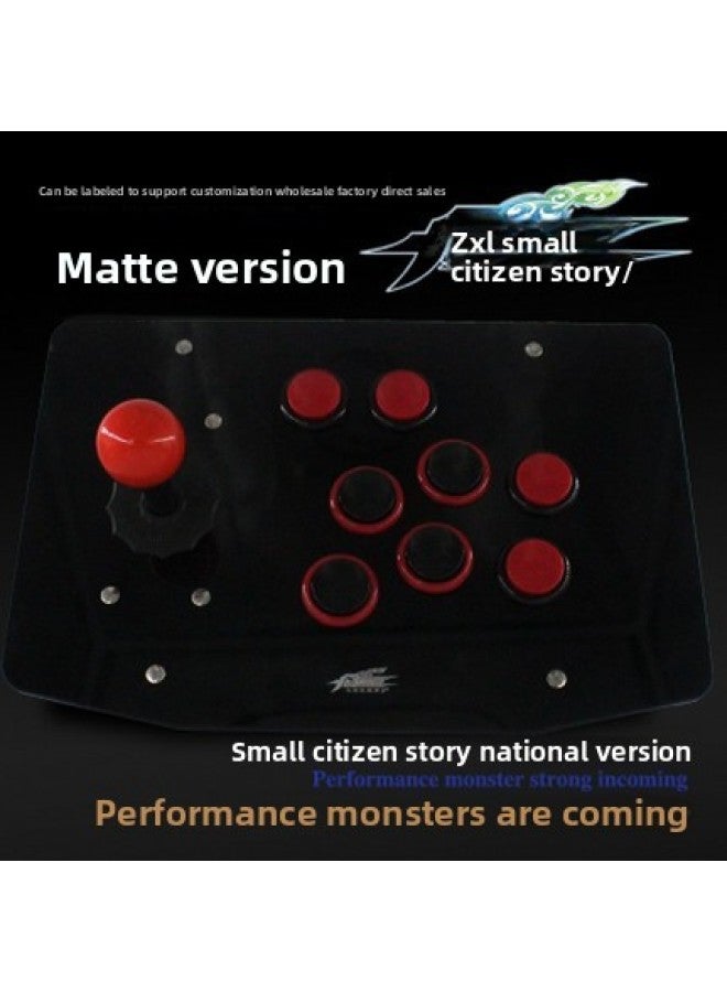 Direct Controller PC USB Game Rocker Computer/mobile Phone Arcade Rocker Boxing Emperor Game Rocker-Product Color:02 Face Light Version Of Pure Black Key Computer  - Image 5
