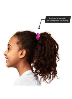 Expressions 24Pc Ponytailers Flower Twin Bead Ponytail Hair Elastics Collection Flowershaped Bright Multicolored Twin Hair Beads Bauble Hair Ties Ponytail Holders Kids Bobble Hair Tie Value Pack  - Image 5
