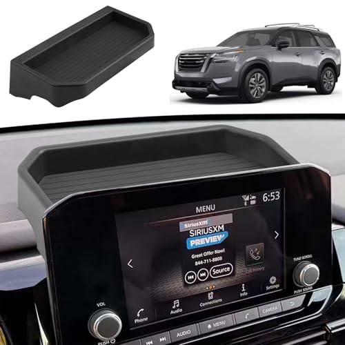 ECOZEN 2025 Pathfinder Dash Console Organizer Behind Screen Organizer Tray For 20222025 Nissan PathfinderSLPlatinum Accessories Dashboard Storage Behind 9Inch Screen Center Console Organizer - Image 1