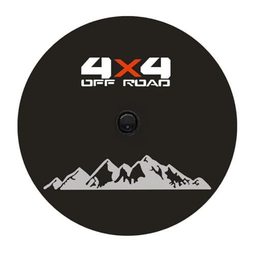 TRIBONES Jeep Spare Tire Cover with Camera Hole, Ford Bronco Compatible, XXL Size (315/70R17), Black, Polyurethane (PU) with vinyl backing, SUV Spare Tire Cover - Image 1