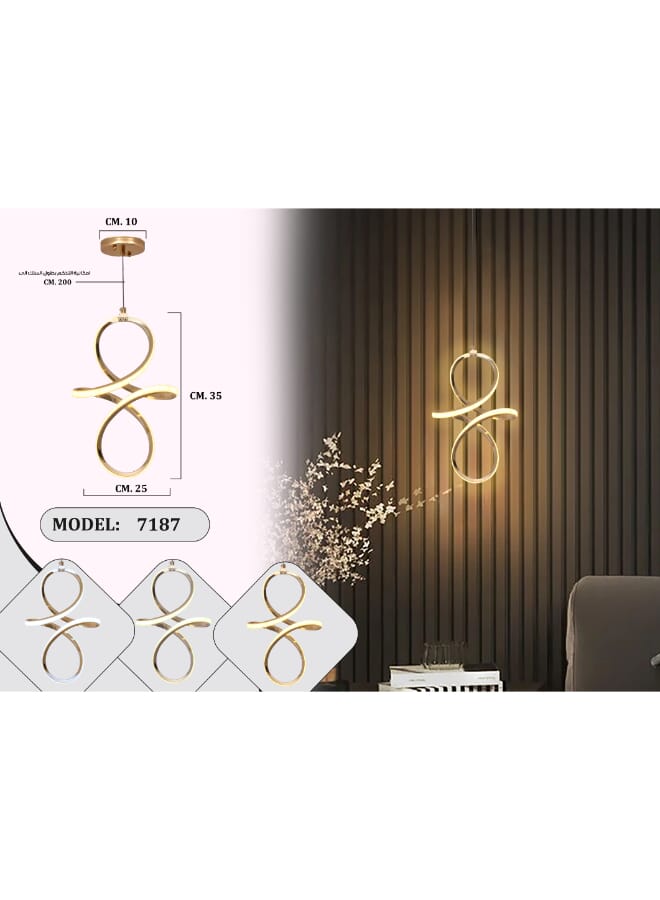 بيست باور مصباح معلق LED فردي حديث 7187-1 إضاءة داخلية ليد مع إضاءة رائعة| تركيبات سقف أنيقة للديكورات الداخلية الحديثة - Image 3