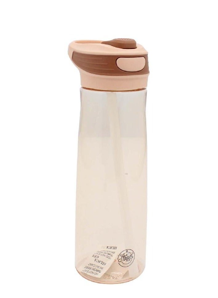 أتريوم زجاجة ماء 800.00 مل (1.41 قرش) وردي شفاف/أسود - Image 1