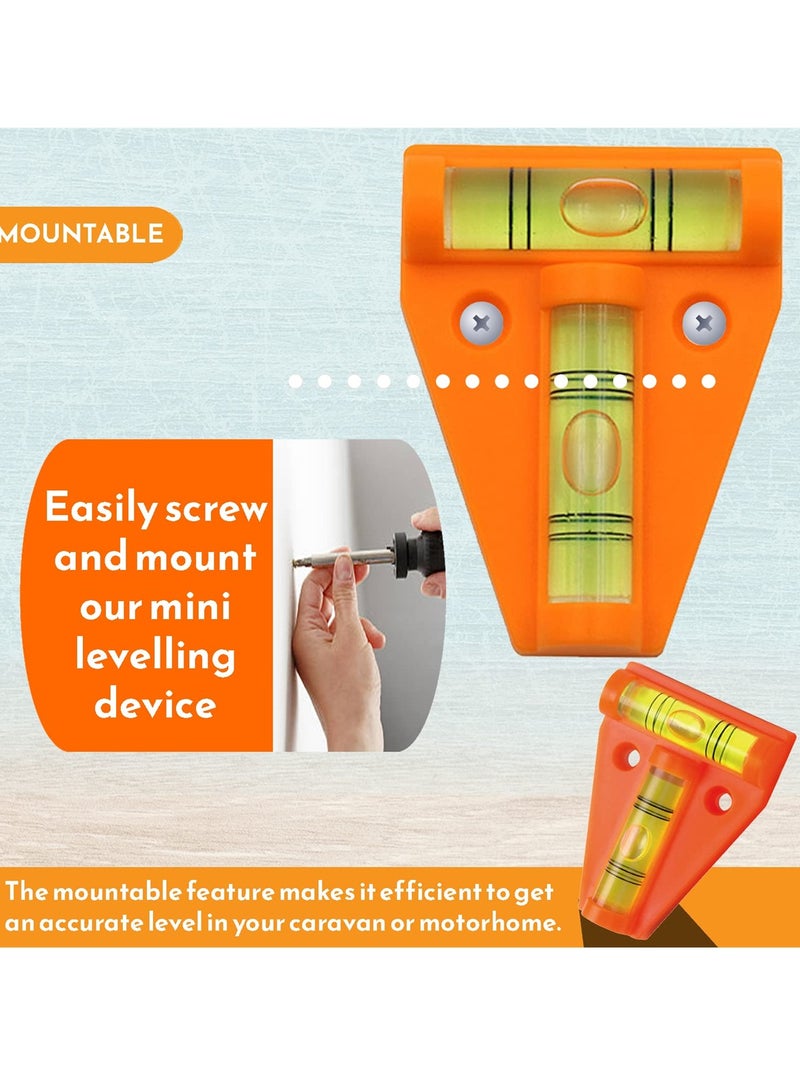 4 Pcs Small Caravan Spirit Level, Caravan Levelling Motorhome Gadget, Mini Caravan Leveller Devices, Accessories Gadgets, Motorhome Gadgets Levellers, Mini Level Spirit for Levelling Campervan - Image 5