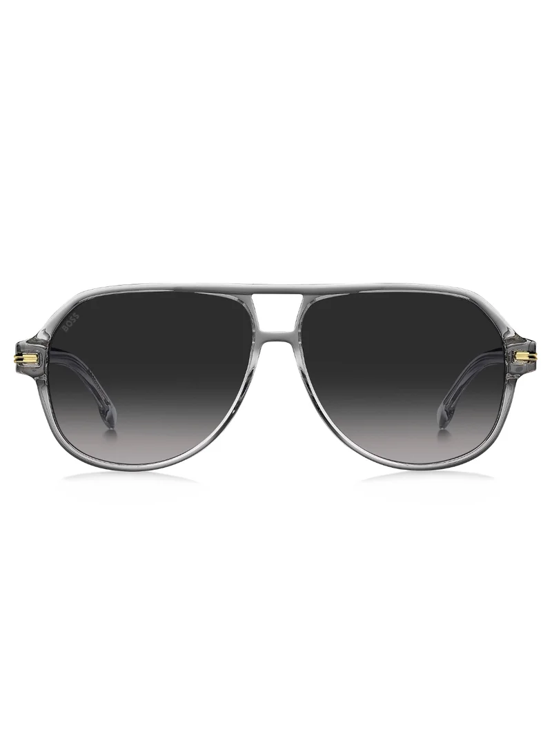 بوس Men's UV Protection Sunglasses Boss 1507/S Grey 49.5 - Lens Size: 59 Mm