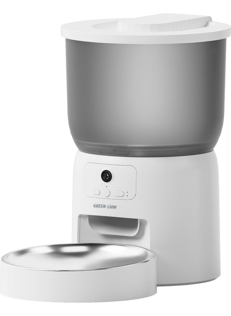 جرين ليون مغذّي ذكي للحيوانات الأليفة بسعة 3 لتر مع وعاء من الفولاذ المقاوم للصدأ، مراقبة بكاميرا عالية الدقة، جدولة الوجبات الذكية، تحكم مرن في الحصص، قفل آمن للحيوانات الأليفة، تغذية عن بُعد، تنبيه في الوقت الفعلي، مثالي للاستخدام اليومي والسفر. - Image 1