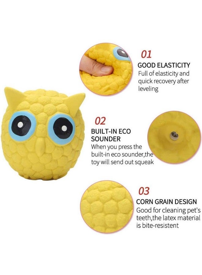 ألعاب الكلاب المطاطية من إي تويز التي تصدر صوت صرير لجميع أنواع الكلاب والقطط والجراء (لعبة البومة). - Image 3