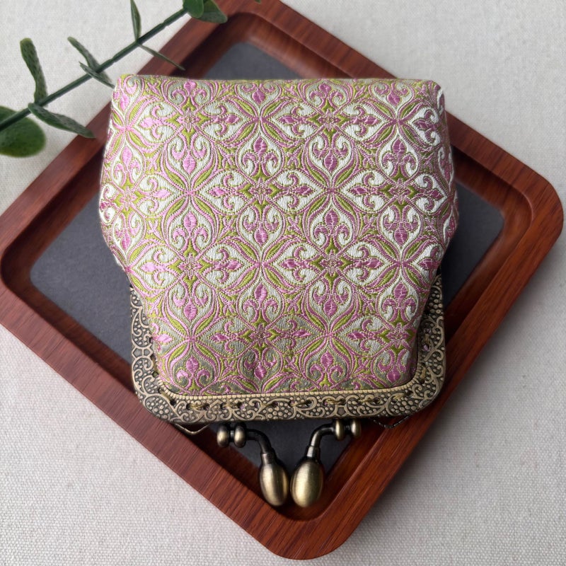 Chinese Style Retro Embroidery Song Brocade Handmade Brocade Cotton Fabric Clasp Coin Purse National Style Gift Versatile - Image 3