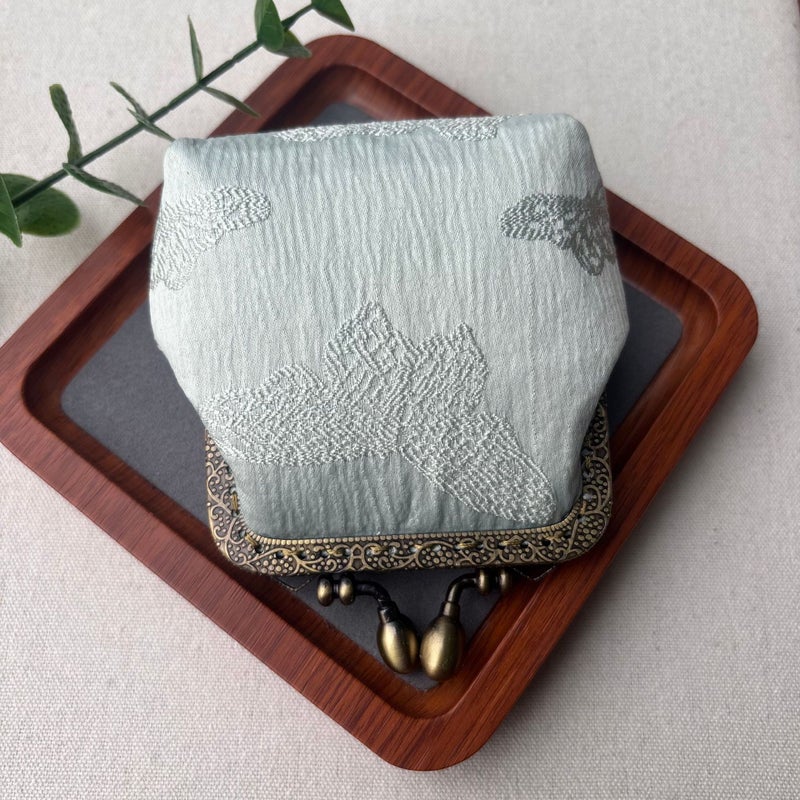 Chinese Style Retro Embroidery Song Brocade Handmade Brocade Cotton Fabric Clasp Coin Purse National Style Gift Versatile - Image 1