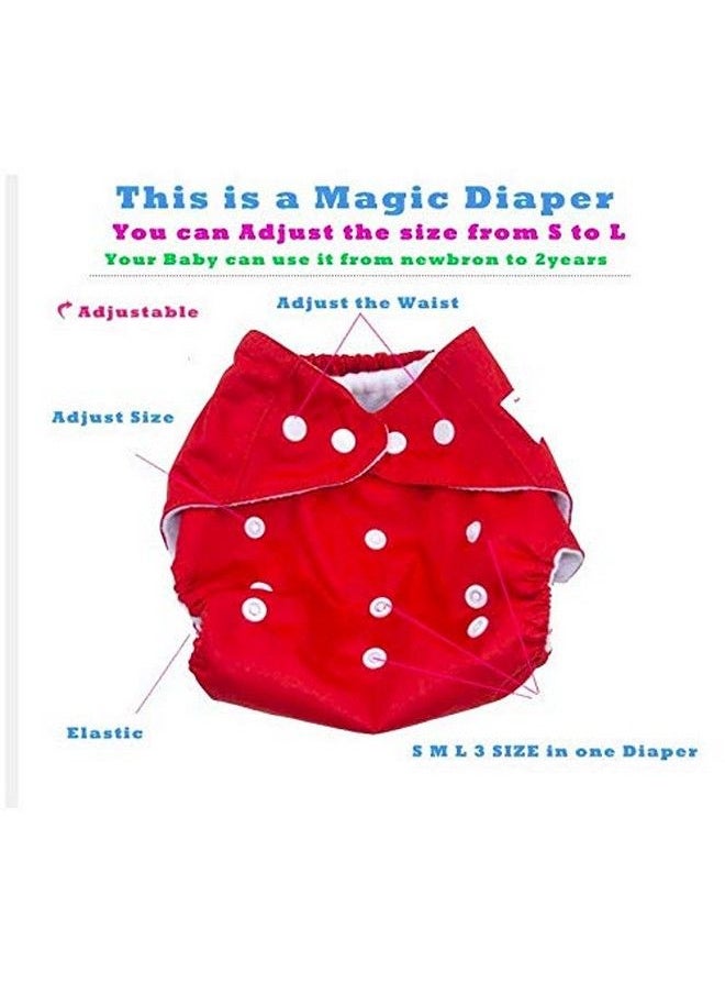 Chinmay Kids Reusable Cloth Diaper Nappies ;Nappy Pants; For Newborn Child Toddler Infant Combo Of 3 Piece (Assorted Colours) 02 Years (Insert Pad Not Included)Pack Of 3  - Image 3