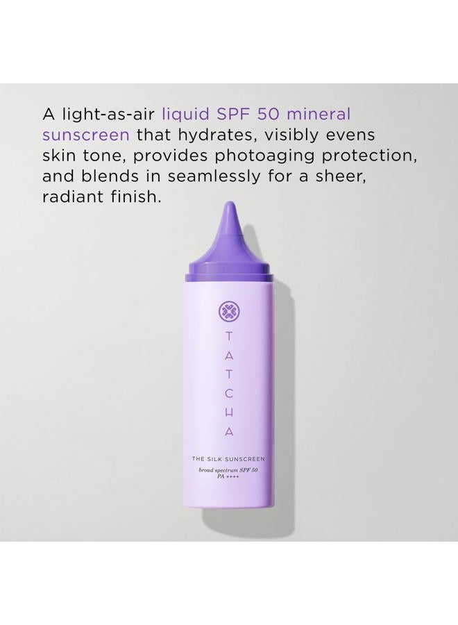 TATCHA The Silk Sunscreen | Broad Spectrum SPF 50 PA++++, Weightless, Hydrating Mineral Sunscreen, New & Improved Packaging, 50 ml - Image 2