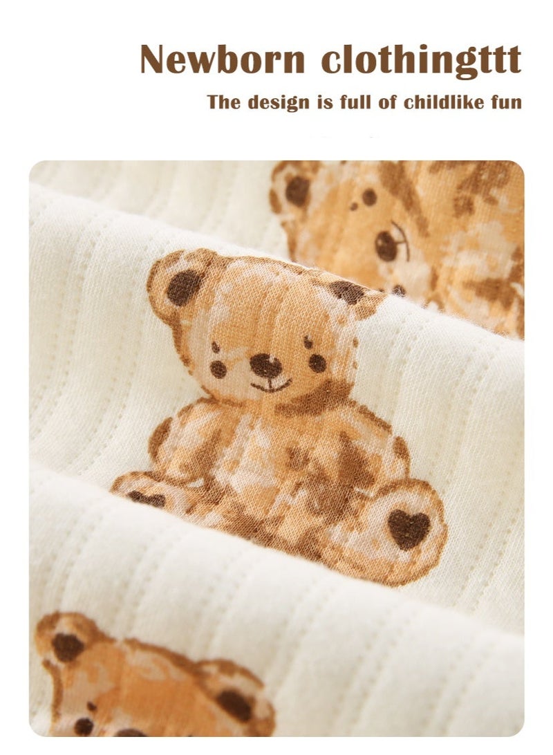 انسولار 25 قطعة صندوق هدايا للمولود الجديد ومجموعة ملابس، ملابس أطفال بتصميم دببة من القطن 100%، مجموعة أساسيات كاملة للمولود وهدية مثالية لحفلة الاستقبال للأولاد والبنات، مناسبة لجميع الفصول - Image 5