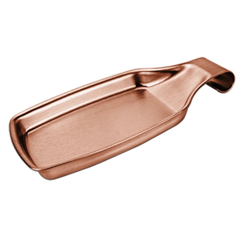 304 Stainless Steel Spoon Rest Storage Quadrate Fashionable Utensil Spoon Holder for Kitchen Rose Gold - Image 1