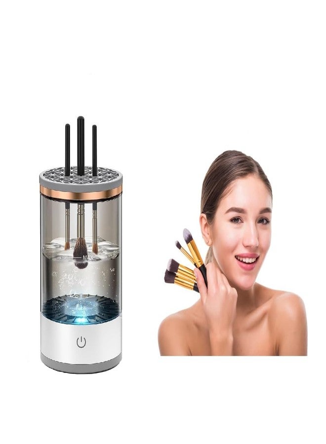 PUSHKH Automatic Makeup Brush Cleaner with Cosmetic Silicone Mat for All Brushes - Image 4