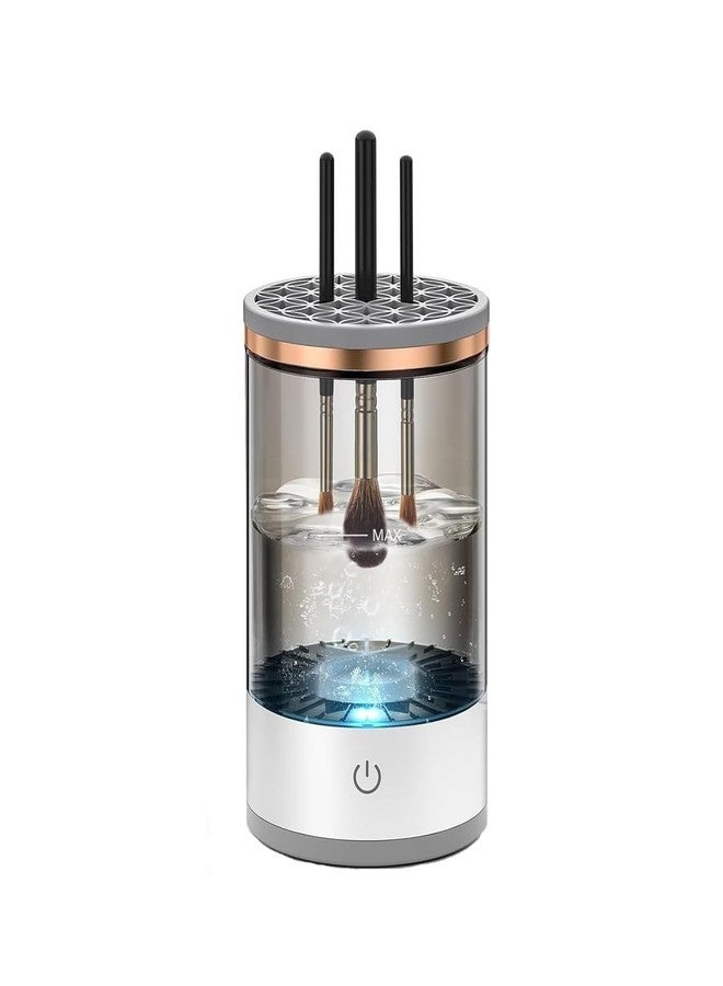 PUSHKH Automatic Makeup Brush Cleaner with Cosmetic Silicone Mat for All Brushes - Image 1