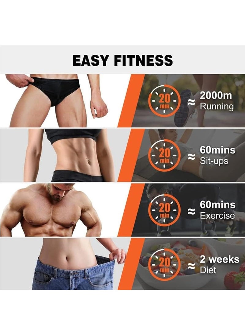 YOUWE7 جهاز تحفيز عضلات البطن، جهاز تحفيز عضلات البطن بدرجة عسكرية EMS، جهاز لعضلات البطن/الذراع/الساق، معدات تمرين عضلات البطن، حزام تحفيز عضلات البطن، حزام لياقة بدنية للرجال والنساء - Image 2