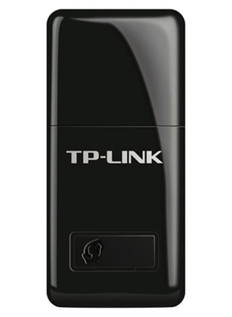 تي بي لينك محول شبكة N صغير ولاسلكي مزود بمنفذ USB وبسرعة 300 ميجابت في الثانية طراز ‎TL-WN823N‎ أسود - Image 1