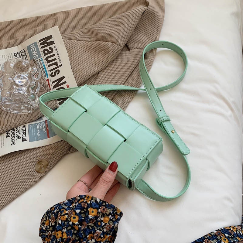 Bags Spring Style Versatile Bag Shoulder Women'S Bag Hand-Woven Ins Chest Bag Small Square Bag