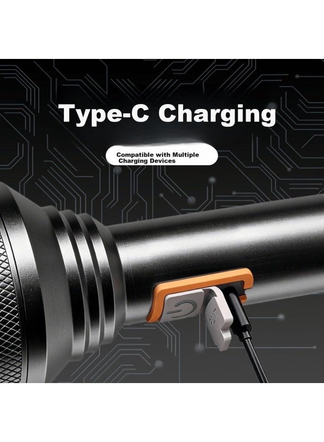 Mixout New High-power Long-range Flashlight With Ultra-long Battery Life Rechargeable Portable Camping Outdoor Flashlight With Soft Side Light - Image 2