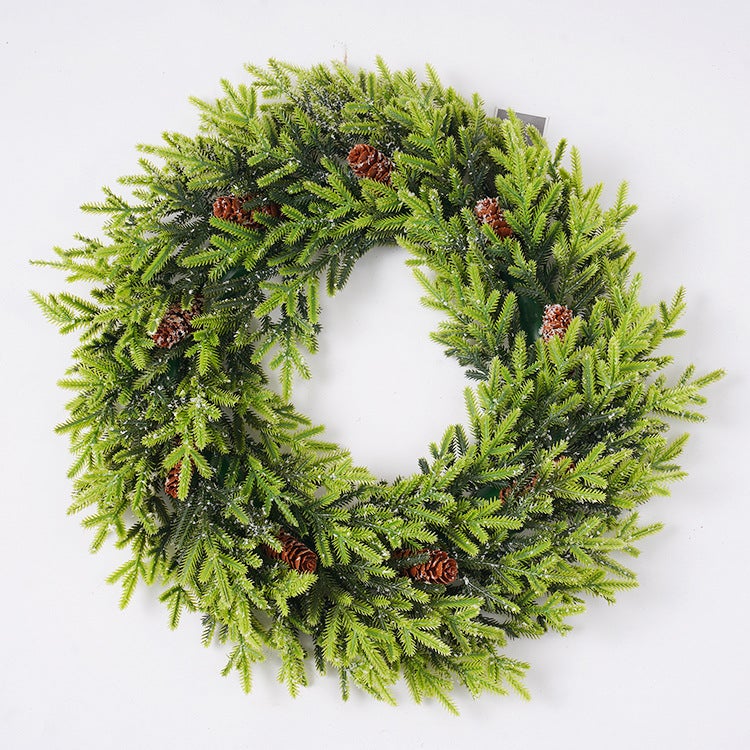 Fake Flower Door Decoration Wall Hanging Wedding Decoration Rattan Ring Eucalyptus Green Leaf Plant Wreath Artificial Grass Ring - Image 3
