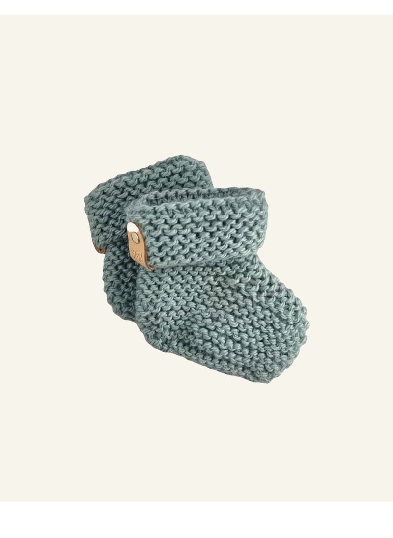 SMA - SMA Knit Crochet Baby Booties Newborn Socks-Handmade Shoes Deep Baby Booties for Newborn and Infant- Hand Knitting Crochet for Boy and Girl for Winter - Image 1