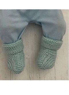 SMA SMA Knit Crochet Baby Booties Newborn Socks-Handmade Shoes Deep Baby Booties for Newborn and Infant- Hand Knitting Crochet for Boy and Girl for Winter  - Image 3