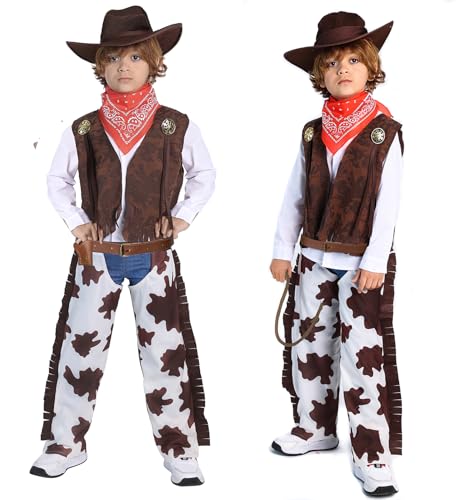 TOGROP Cowboy Costume for Boys 5pcs Set Kids Dress Up Birthday Halloween Party Cosplay 1113 Years - Image 5