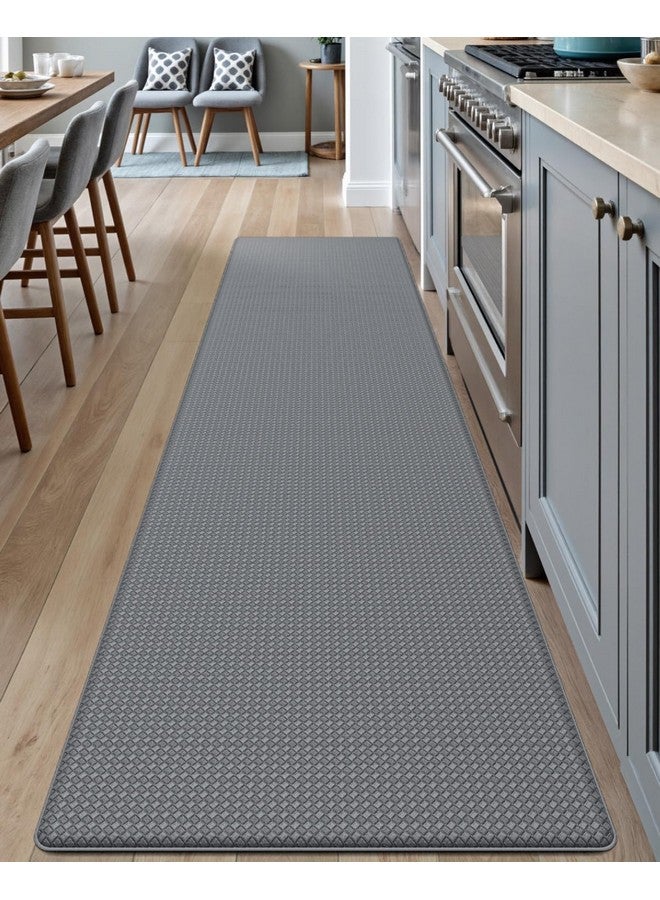 DEXI Kitchen Floor Mats Cushioned Anti Fatigue, 23x86, Large Long Standing Runner Rug Waterproof, Comfort Memory Foam Padded for Front Sink Laundry, Grey - Image 1