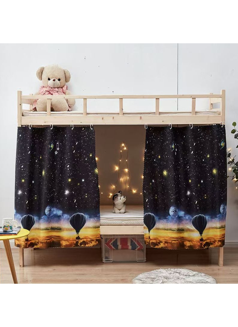FASHION HOME Dorm Home Bunk Bed Curtains Single Sleeper Canopy Blackout Cloth Curtain Shading Bedding Junior Students College Home Drapery 1pc  - Image 4
