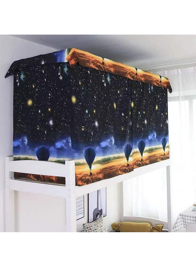 FASHION HOME Dorm Home Bunk Bed Curtains Single Sleeper Canopy Blackout Cloth Curtain Shading Bedding Junior Students College Home Drapery 1pc  - Image 5