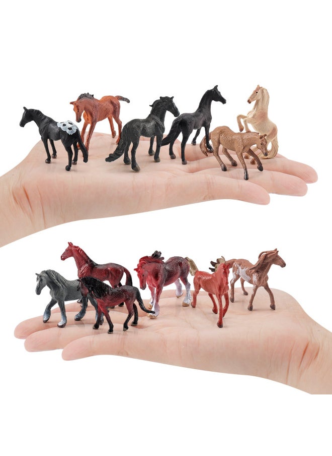 null - Miniature Static Model Set World Famous Horses Including Quarter Horse Shetland Pony Morgan Horse Friesian-Color:zq20x78 Andalusian Stallion 6G - Image 1