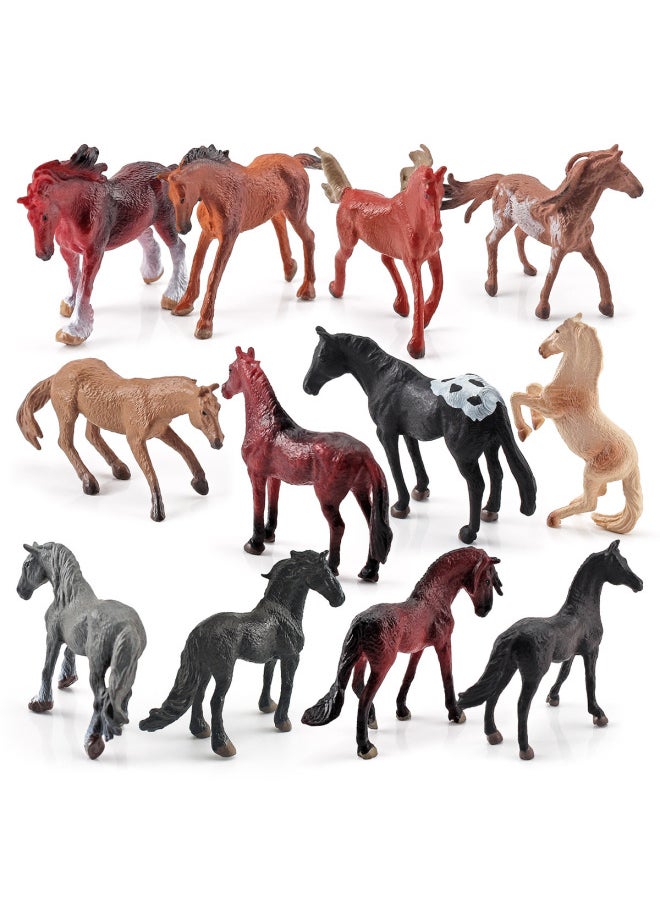 null - Miniature Static Model Set World Famous Horses Including Quarter Horse Shetland Pony Morgan Horse Friesian-Color:zq20x78 Andalusian Stallion 6G - Image 1
