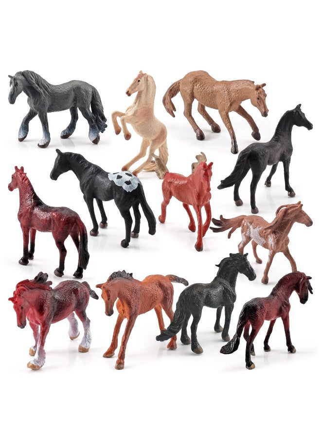 null - Miniature Static Model Set World Famous Horses Including Quarter Horse Shetland Pony Morgan Horse Friesian-Color:zq20x78 Andalusian Stallion 6G - Image 1