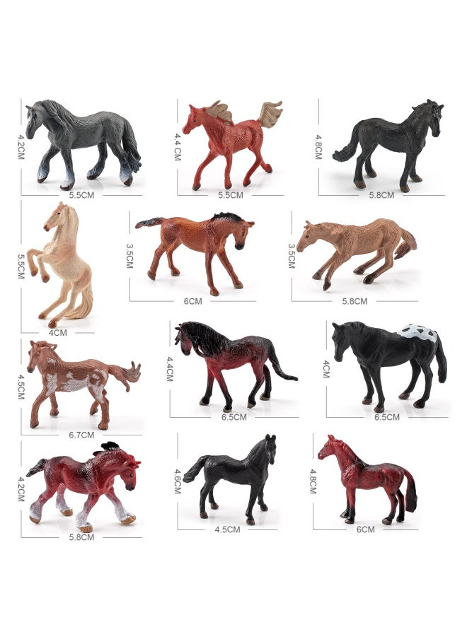 null - Miniature Static Model Set World Famous Horses Including Quarter Horse Shetland Pony Morgan Horse Friesian-Color:zq20x78 Andalusian Stallion 6G - Image 1