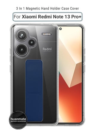 Xiaomi Redmi Note 13 Pro Plus Magnetic Case With Hand Grip Holder & Kickstand - Strong Grip for Magnetic Car Holder, Stylish & Functional, Ultimate Convenience & Hands-Free Viewing - Clear/Navy Blue - pzsku/ZFDF2197CAE16AB93B14AZ/45/_/1714040183/71ce1231-6dde-4aa3-b869-2e6ab3774cc9