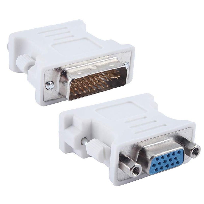 Microware DVI-I Male 24+5pin to 15 pin VGA Female Adapter for Dual Monitor Display - Image 2