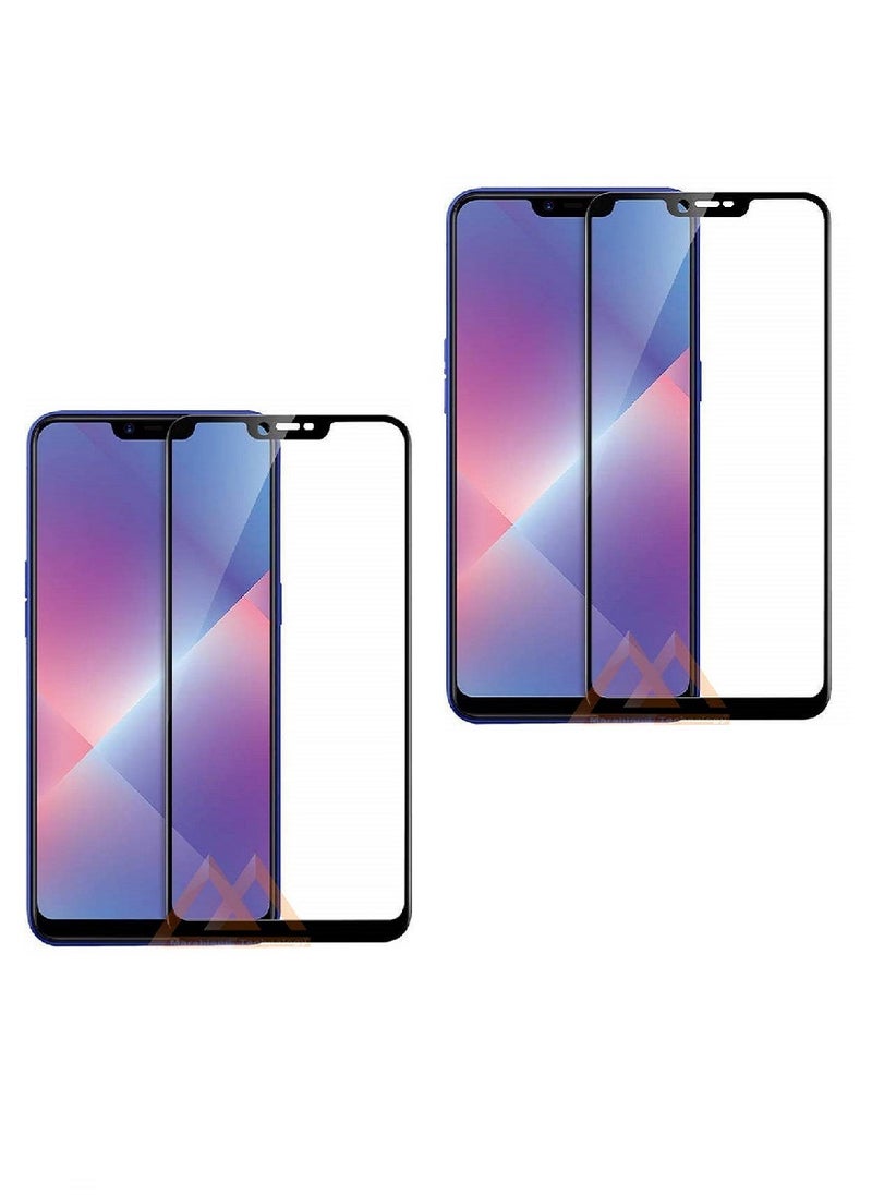 Super 2 Pieces Tempered Glass Screen Protector 5D Designed For Oppo A5 (AX5) Full Glue Edge to Edge Full Screen Coverage And Bubble Free - Image 1