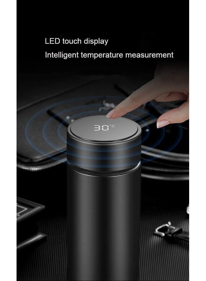 BTS-UAE Smart Water Bottle, Vacuum Insulated Stainless Steel Thermal Bottle, Intelligent Measurement Water Temperature, for Home Office Sport Camping (black)  - Image 3