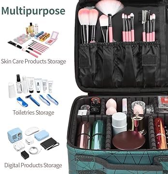 NETZILLA Professional Makeup Case Organizer Bag for Women  Travel Cosmetic Kit Storage Vanity Box  Vanity Box Bag for Cosmetics Travel Cosmetic Kit Storage Organiser Travel Pouch for Women - Image 4