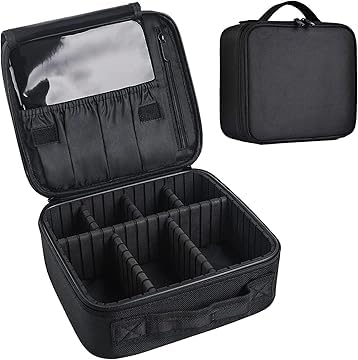 NETZILLA Professional Makeup Case Organizer Bag for Women  Travel Cosmetic Kit Storage Vanity Box  Vanity Box Bag for Cosmetics Travel Cosmetic Kit Storage Organiser Travel Pouch for Women - Image 1