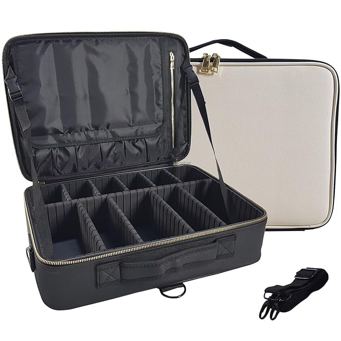 NETZILLA Professional Makeup Case Organizer Bag for Women  Travel Cosmetic Kit Storage Vanity Box  Vanity Box Bag for Cosmetics Travel Cosmetic Kit Storage Organiser Travel Pouch for Women - Image 3