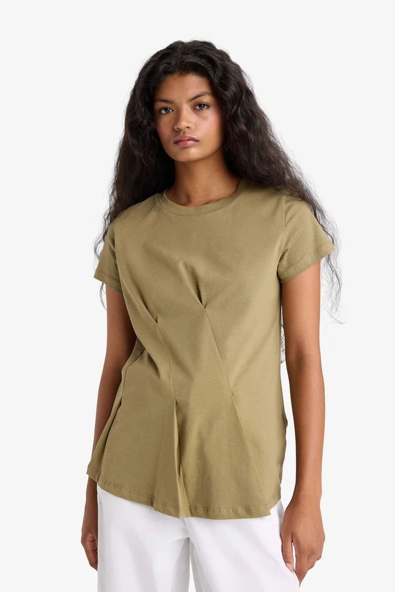 ديفاكتو Regular Fit Crew Neck Cotton Short Sleeve T-Shirt