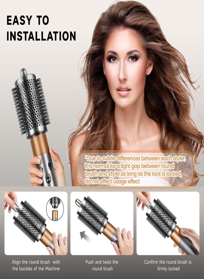 Liopif Upgraded Large Round Brush for Dyson Airwrap Styler Attachment,Bigger Round Volumizing Brush and Hair Style Replacement Tool for Airwrap Accessories(Gray) - Image 3