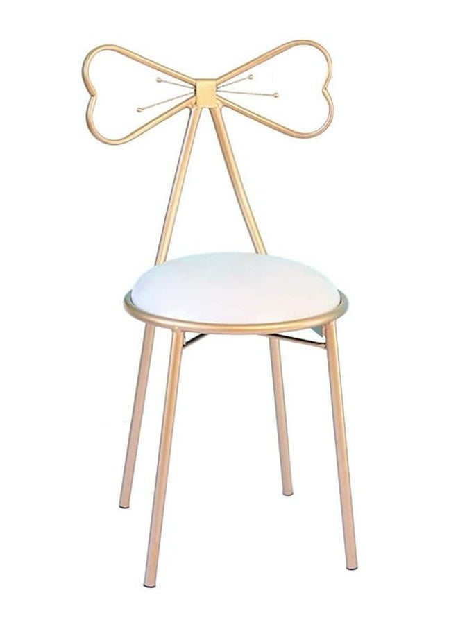NKX Butterfly Bow Tie Vanity Chair Velvet Cushion Metal Frame  - Image 4