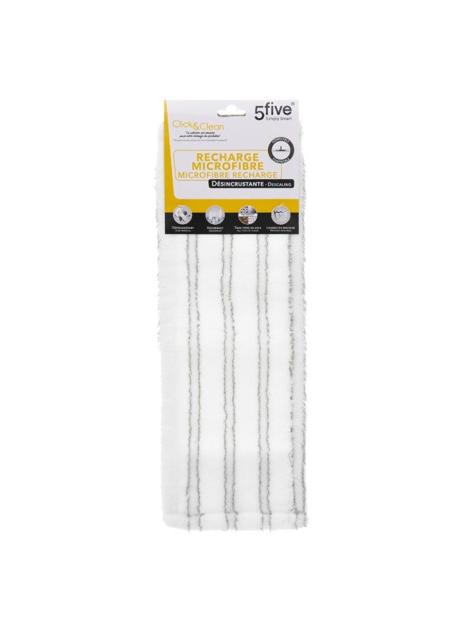 Five Simply Smart Click and Clean Microfiber Scrubbing Refill White and Grey 50.4 x 1.7 x 17 cm 164744 - Image 4