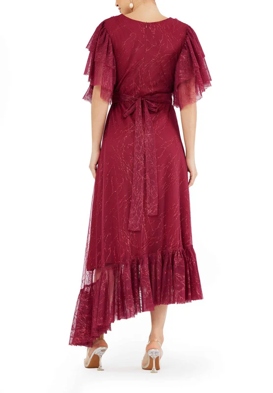 Amri Ruffled Chiffon Dress