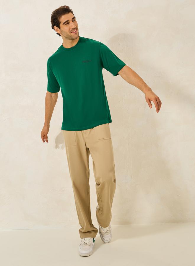 Styli Chest Minimal Print Oversized Cotton Rich T-Shirt - Image 2