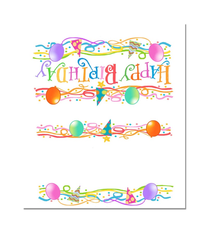 Stonehouse Collection Birthday Party Place Cards 25 Happy Birthday Guest Seating Name Cards Party Table Tents Name Cards Balloons Confetti