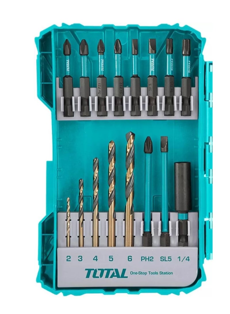 TOTAL 45-Piece Impact Screwdriver Bit Set with Drill Bits & Magnetic Nuts - Image 2