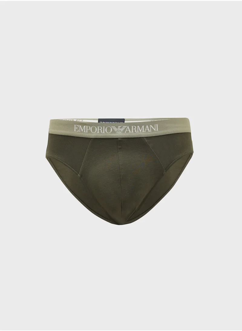 امبوريو ارماني 3 Pack Logo Band Boxers